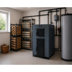 BioPellet COMBI 25 kW Plieniniai katilai granulėms/malkoms kūrenti