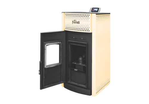 Salerno Pellet 24 granulu kamīns ar ūdens kontūru